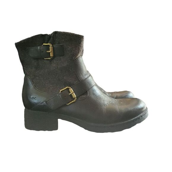 b.o.c. Born Wool Leather Ankle Boots. Side zip. Size 8.5 - Picture 2 of 7